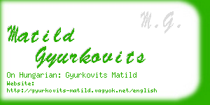 matild gyurkovits business card